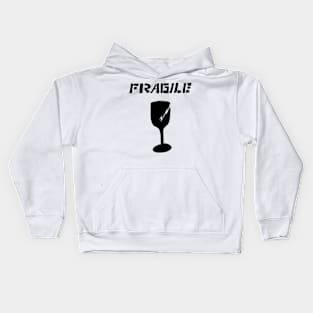 Fragile Breakable Glass Symbol Kids Hoodie